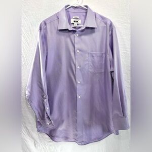 Joseph Abboud Non-iron 100 % cotton Lavender Dress Shirt 17. 32/33
